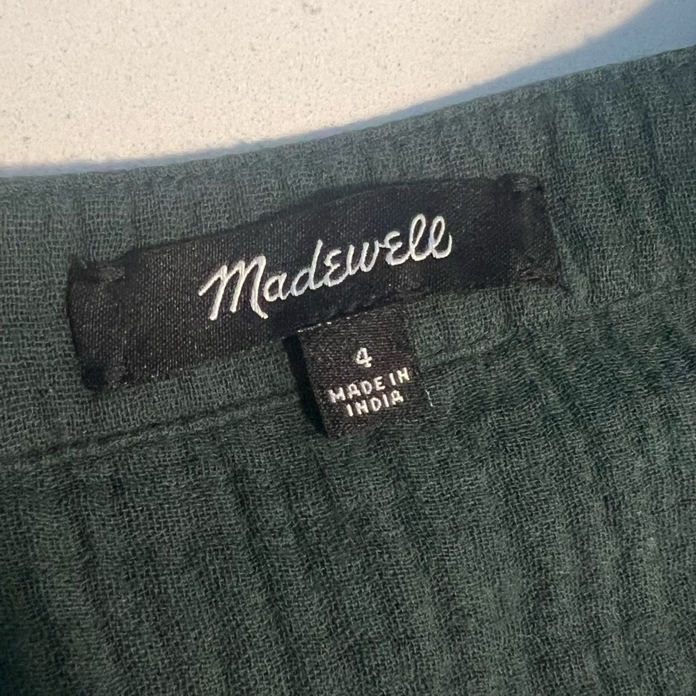 Madewell Lightspun Button-Front Midi Dress Size 4 - Picture 6 of 14
